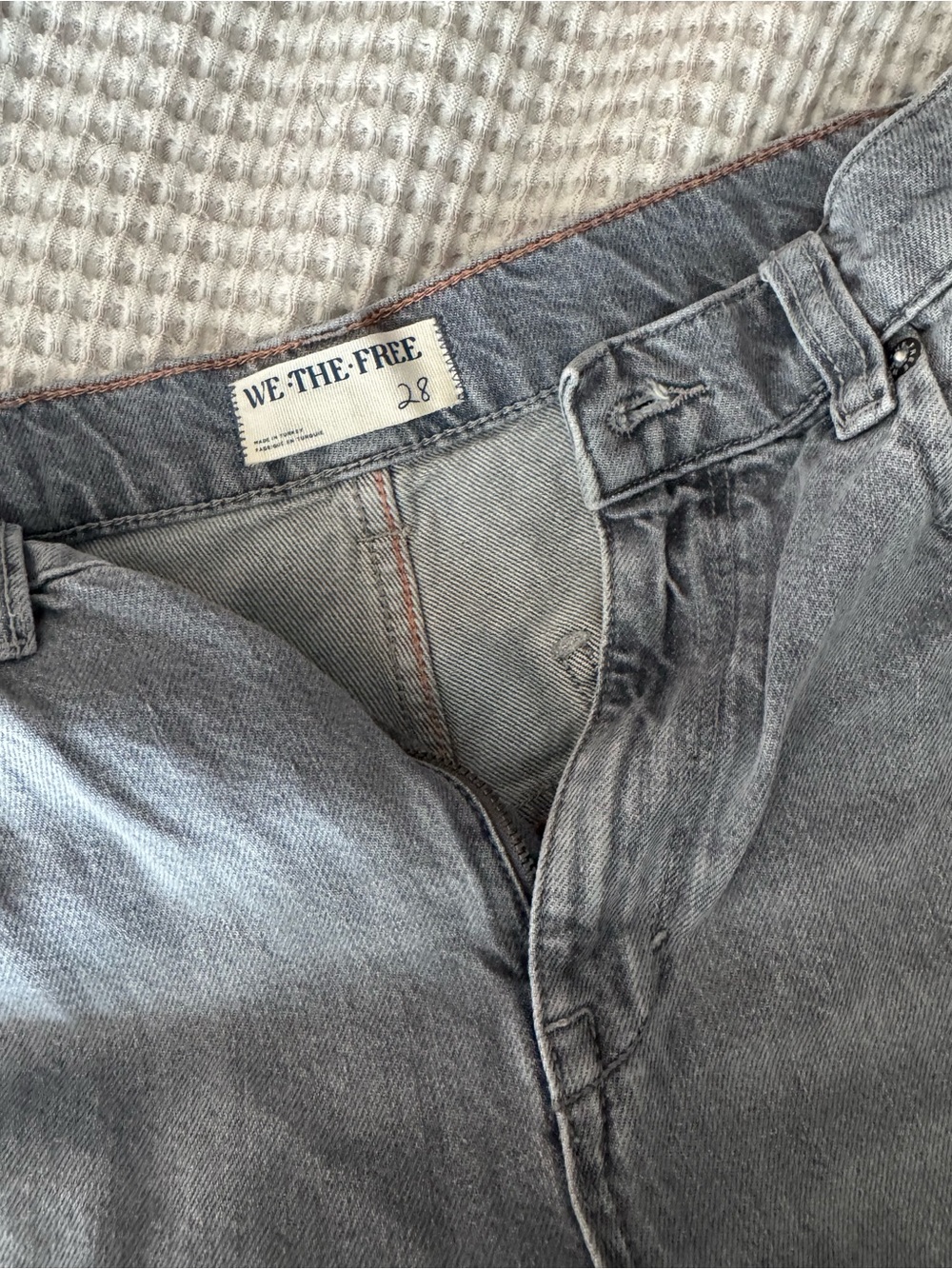 We The Free Relaxed Grey Washed Jeans
